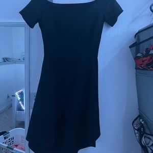 black off the shoulder dress - size small - worn once - flowy bottom - brand new